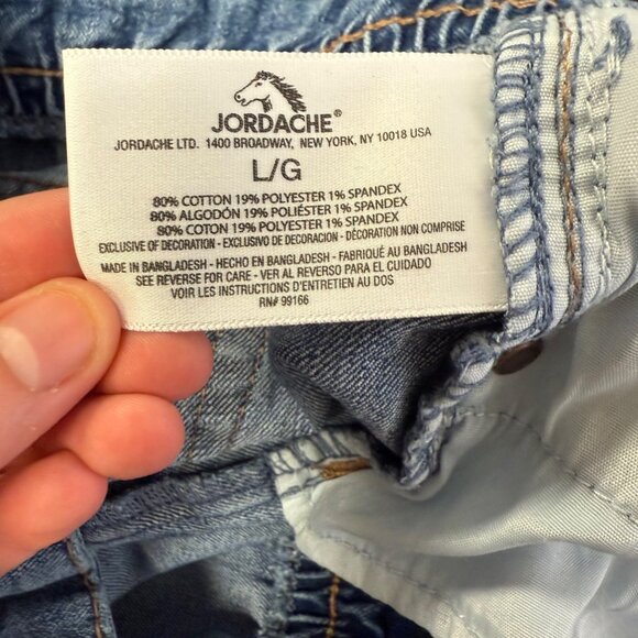 Jordache Womens Paperbag High-Waisted Jeans Size Large 31”W Raw Hem Medium Wash - Picture 10 of 14